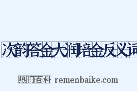 次韵答金大润培金反义词是什么意思的图片